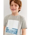 Camiseta Niño Gris Modelo Glaciar de Ecoalf, Verano 2022