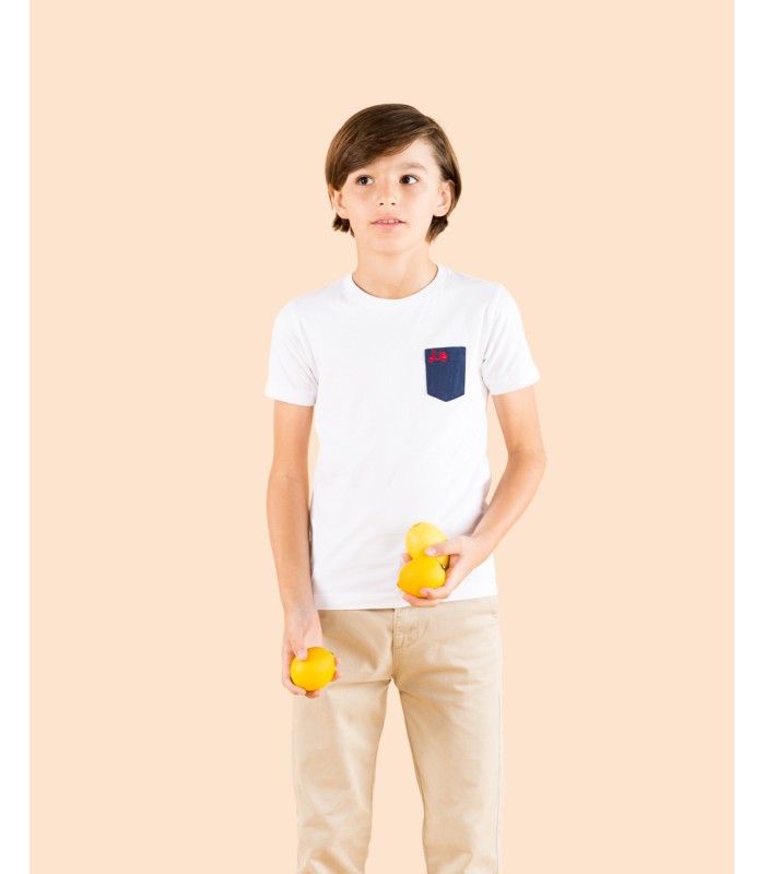 Camiseta Niño Pocket Lemon Blanco de Scotta 1985, Verano 2023